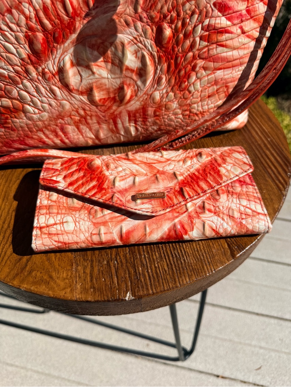 Brahmin Flamingo Large Duxbury Satchel & Veronica Set - Picture 4 of 16